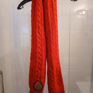 Lauren Ralph Lauren Red Cable Knit Scarf